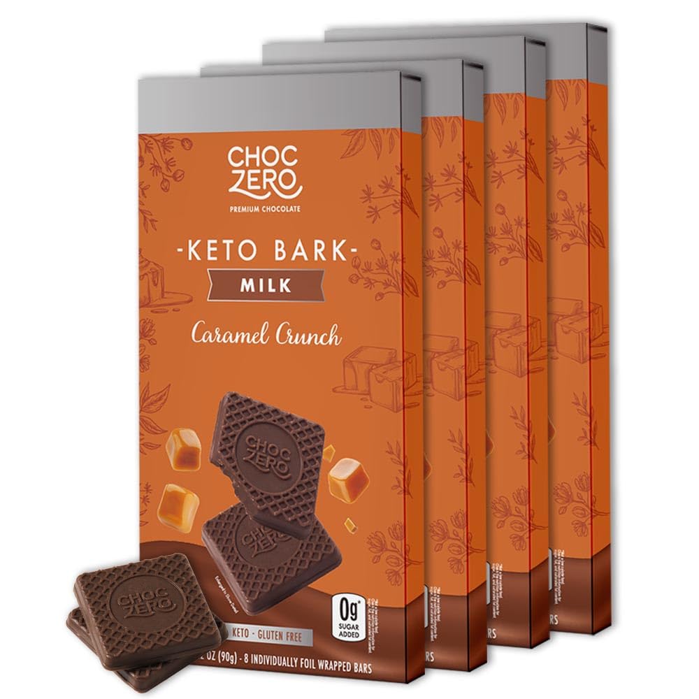 Amazon.com : ChocZero Milk Chocolate Caramel Crunch Bark, No Added
